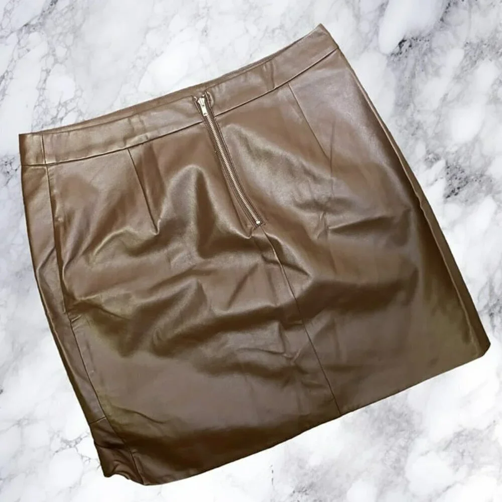 MAJORELLE Poseidon Mini Skirt - Chocolate Brown